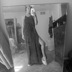 🖤OBEY BLACK MAXI DRESS WITH SLIT